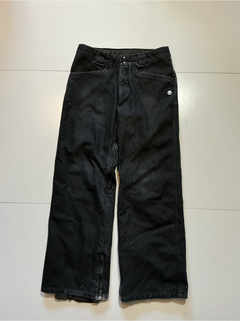 DC Shoes Exotex 10,000 Snowboarding Ski Black Denim Jean Snow Pants
